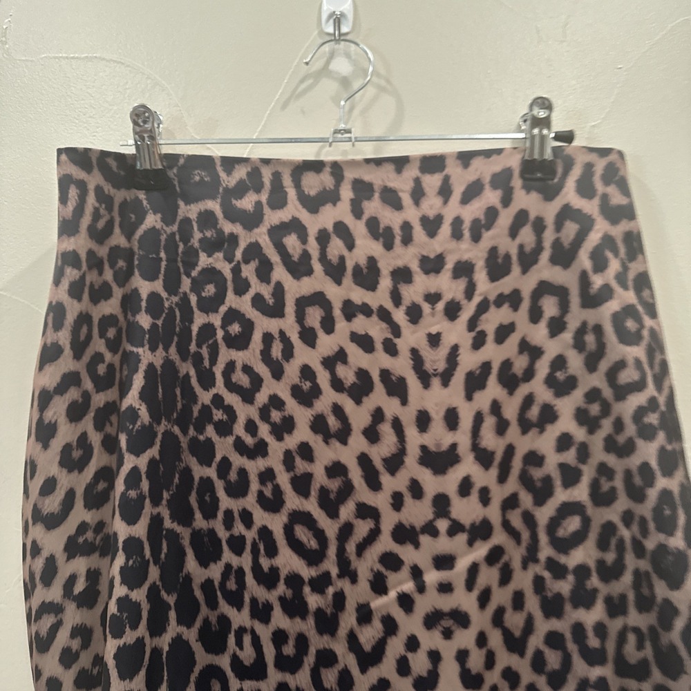 Cheetah Print Polyester Trumpet Flare Maxi Skirt Sz S - Picture 3 of 7